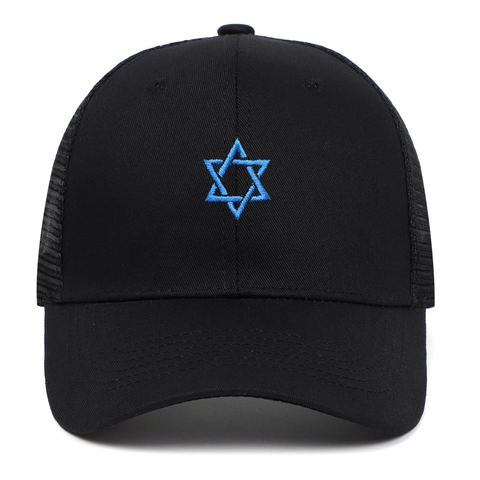 Israel Flag Embroidery Baseball Cap Mesh Back Trucker Hat Cotton Polyester Breathable Sun Hat For Men Women Outdoor Casual