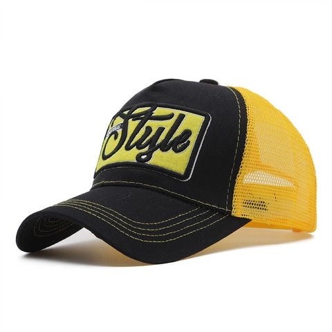 Trucker Hut Mesh Baseball Kappe Baumwolle Bestickt Style Patch Verstellbar Snapback Atmungsaktiv Outdoor Sonnenschutz Unisex