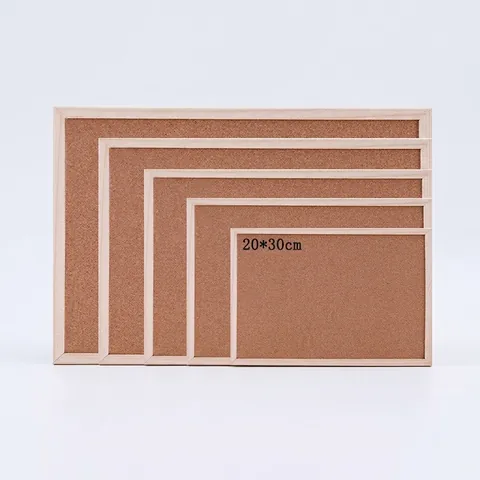 Natural Cork Bulletin Board Pine Wood Frame Message Board For Office Home School Photo Display With Hanging Accessories