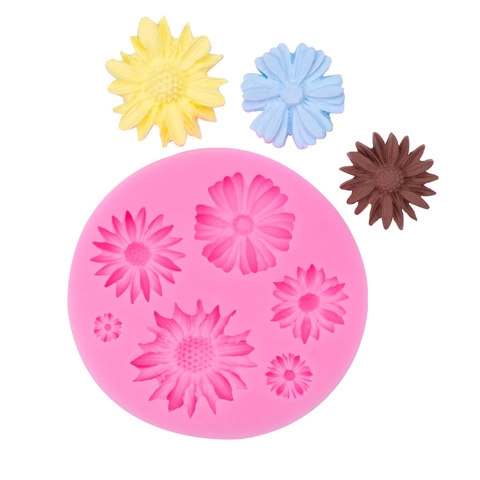 Sunflower Daisy Silicone Mold Food Grade For Fondant Cake Decoration Baking DIY Chocolate Sugarcraft Tool