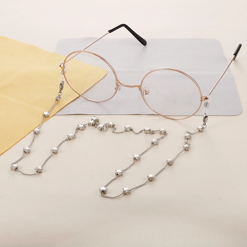 Cadena De Gafas De Acero Inoxidable Con Estrella Moda Cadena De Mascarilla Minimalista Para Mujer Cordón Antideslizante