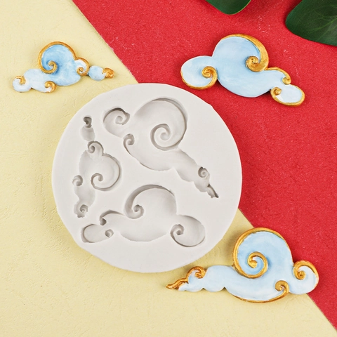 Gelukswolk Siliconen Vorm Chinese Stijl Xiangyun Fondant Taart Decoratie Aromatherapie Steen Chocolade DIY Hars Ambacht