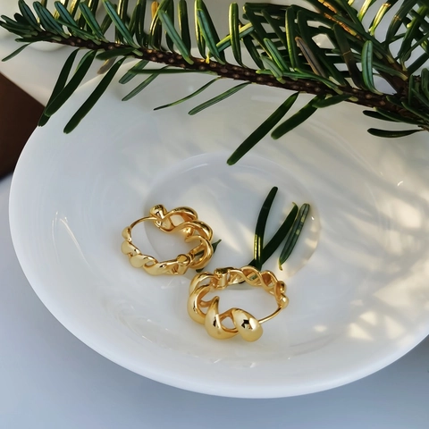 S925 Sterling Silber Gedrehte Creolen Für Damen Minimalistische Hohle Gewebte Textur Huggie Ohrringe Gold Silber Plattiert Schmuck