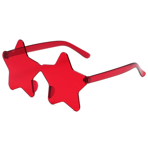 Gafas De Sol Sin Montura En Forma De Estrella PC Plástico Una Pieza Gafas De Fiesta Divertidas Estéticas Para Mujeres Hombres