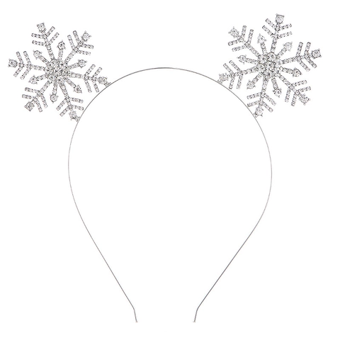 Weihnachten Legierung Strass Schneeflocke Haarreif Glänzend Kristall Haarband Damen Mädchen Party Haarschmuck Fotografie Requisite