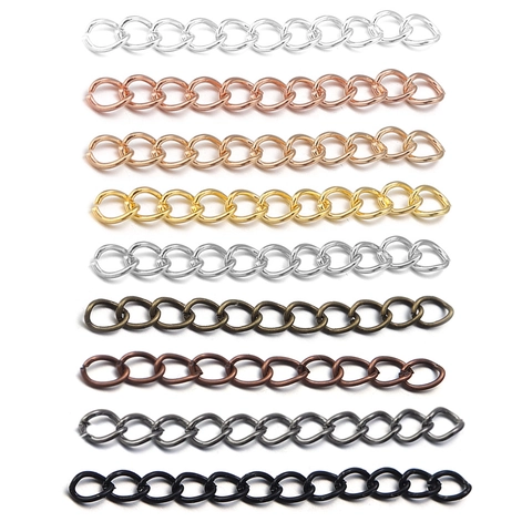 Adjustable Bracelet Necklace Extension Chain Metal Tail Chains For DIY Jewelry Making Findings Craft Accessories
