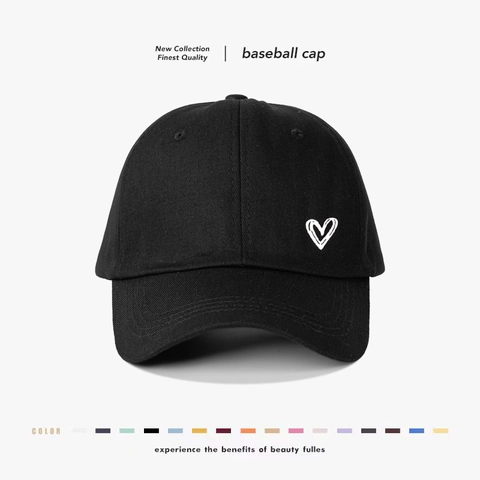 Cappellino Da Baseball In Cotone Per Bambini Con Cuore Ricamato Cappello Da Tempo Libero All'Aperto Per Ragazzi E Ragazze