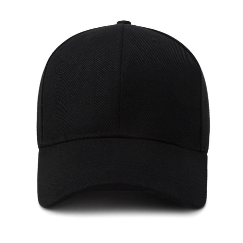 Solid Color Cotton Twill Baseball Cap 6-Panel Curved Brim Adjustable Strap Unisex Sun Hat Casual Sports Minimalist