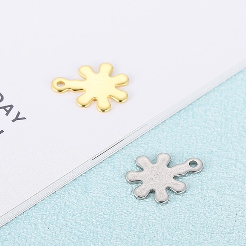 Colgantes Dijes De Flor Estrella De Acero Inoxidable Mini Pequeño Para DIY Fabricación De Joyas Pulsera Collar Oro Plata