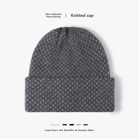 Gorro De Punto Suave Tipo Cachemira Con Dobladillo Gorro De Invierno Grueso Cálido Resistente Al Viento Para Hombre Mujer