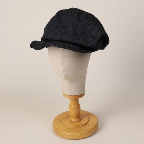 Cappello Newsboy Retrò Denim Cotone Pieghe Regolabile Elastico Tesa Morbida Cappello Baker Boy Donna