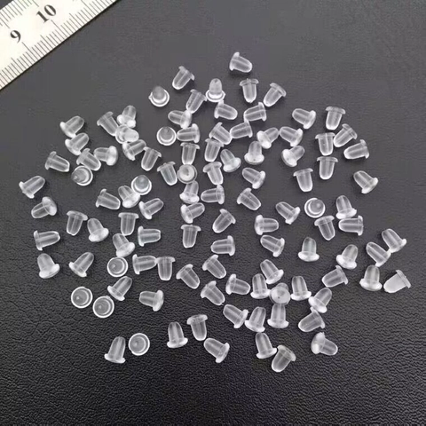 Transparente Silikon Ohrring Verschlüsse Weiche Gummi Stopper Sicherheits Ersatz Für Ohrstecker Hypoallergen