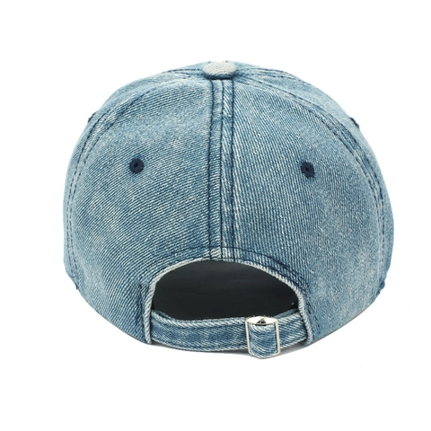 Baseball Cap Washed Denim Cotton Distressed Frayed Edge Retro Vintage Streetwear Hip Hop Embroidery Adjustable For Men Women