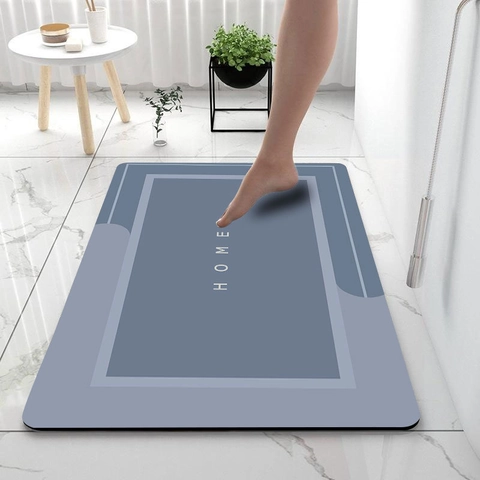 Alfombra De Baño Absorbente Antideslizante Barro De Diatomeas Impresión De Letras Home Secado Rápido Lavable Alfombra De Entrada
