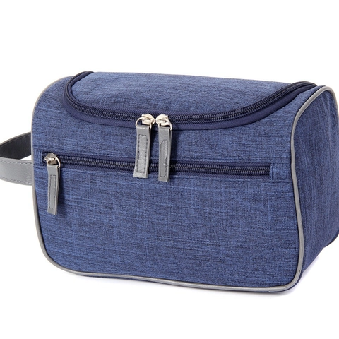 Waterproof Oxford Cloth Portable Toiletry Bag Multi-layer Travel Cosmetic Storage Organizer With Hanging Hook For Men Women