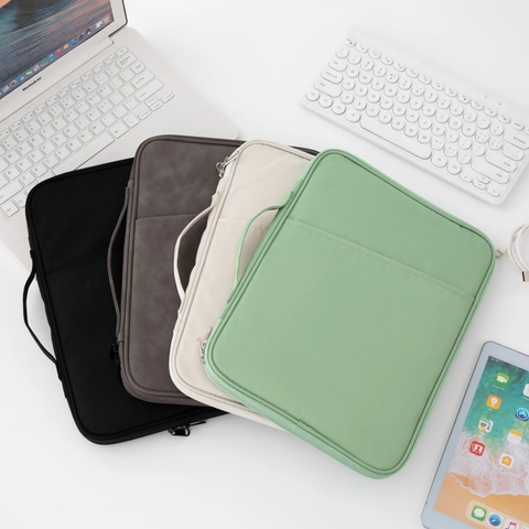 Tragbare Laptoptasche Polyester Wasserdicht Handheld Tablet Hülle Business Reise Schutzhülle Aufbewahrungstasche Minimalistisch Einfarbig Schlank