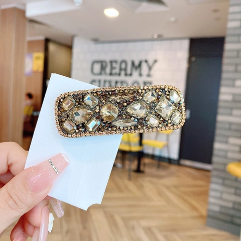 Mollette Per Capelli Con Strass Cristallo Scintillante Goccia D'acqua BB Clip Lega Fermagli Per Capelli Eleganti Coreani Per Donne Ragazze
