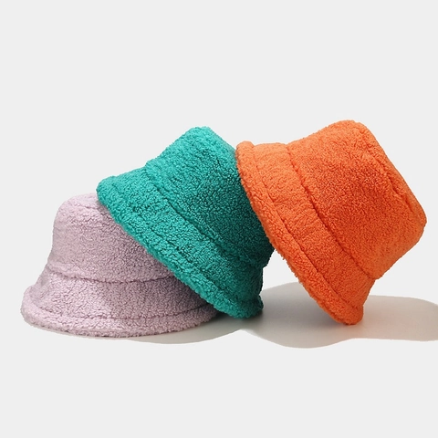 Sombrero De Pescador Cálido De Invierno Lana De Cordero Forro Polar Sherpa Color Sólido Cortavientos Ajustable