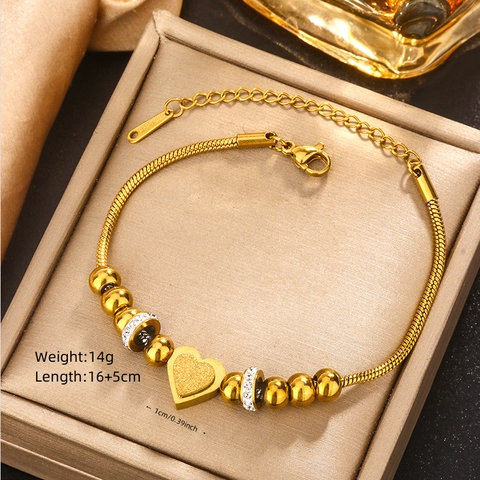 Stainless Steel Bracelet For Women Gold Silver Rhinestone Butterfly Star Heart Evil Eye Charm Snake Chain Jewelry Gift