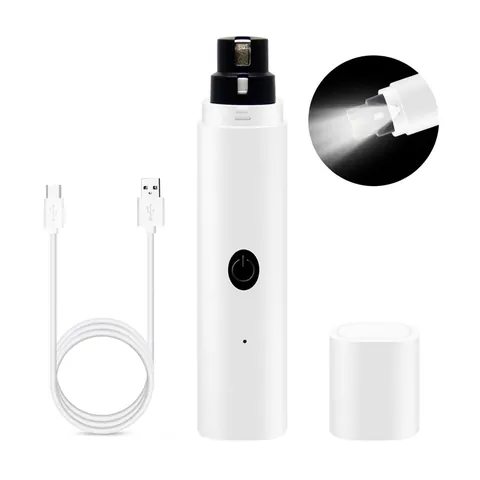 Smerigliatrice Per Unghie Elettrica Per Animali Luce LED USB Ricaricabile ABS Strumento Professionale Per Toelettatura Silenzioso