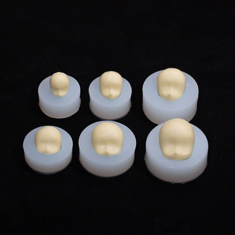 Molde De Silicona Para Cara Forma De Cabeza De Muñeca Dibujos Animados Decoración De Pasteles Fondant Bricolage Arcilla Resina