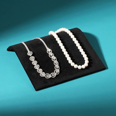 S-Förmiges Halsketten-Display-Board Schwarzer Samt Schmuckständer Armband-Organizer Gebogen Professioneller Thekenständer