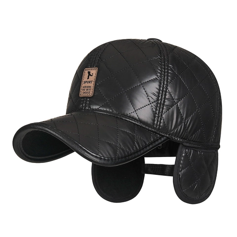 Cappello Da Baseball Trapuntato Invernale Con Paraorecchie Antivento Termico Sport All'Aperto Regolabile