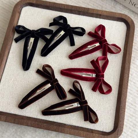 Fermagli Per Capelli Con Fiocco In Velluto Per Donna Forcine In Nastro Vintage Accessori Per Capelli Dolci Per Ragazze