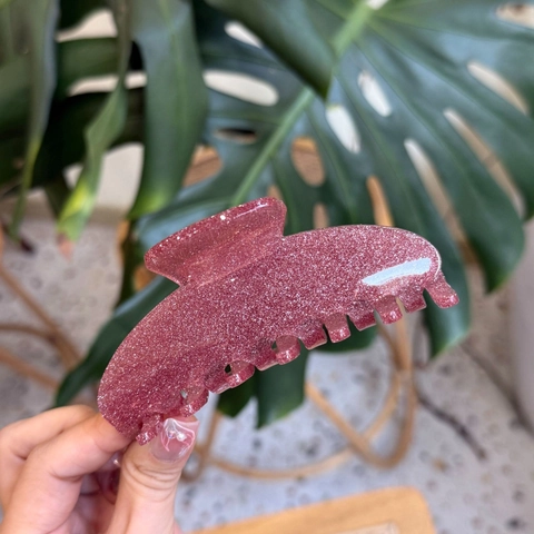 Acrylic Glitter Hair Claw Clip Thickened Multi Teeth Colorful Large Shark Clamp Elegant Simple Accessories For Women