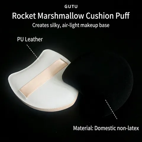 Raketenform Make-up Schwamm Nicht-latex PU-Leder Groß Dick Nass Trocken Anwendung Beauty Schwamm Für Foundation BB Cream