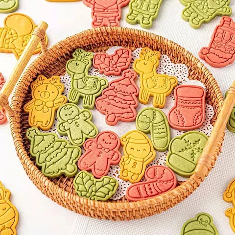 Tagliabiscotti Di Natale Babbo Natale Pupazzo Di Neve Plastica Goffratura Fondente Stampo Per Biscotti DIY Strumento Cucina