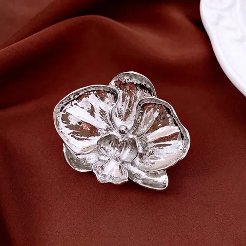 Élégante Broche Orchidée En Alliage Pour Femmes Accessoire De Costume Floral Réaliste Bijoux De Mode Minimaliste