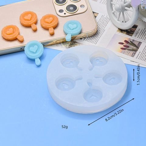 Moule En Silicone Mini Poêle En Forme De Cœur Pour Résine Époxy Chocolat Décoration De Gâteaux Fondant Bonbons Bricolage