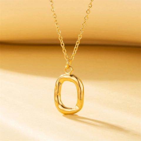 Collar Con Colgante Geométrico Irregular Acero Inoxidable Chapado En Oro Minimalista Hip Hop Street Style Nicho Cadena Clavícula Mujer