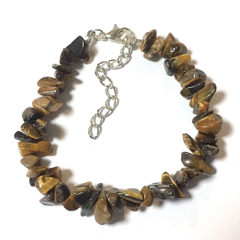 Natural Crushed Stone Armband Legierung Verstellbar Edelstein Minimalistisch Boho Unregelmäßig Poliert Schmuck Für Frauen