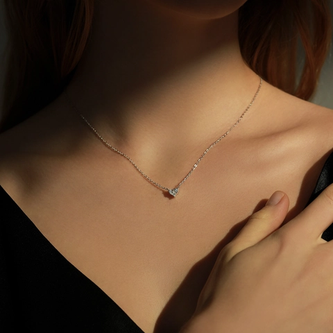 925 Sterlingsilber Herz Anhänger Halskette Zwölf Geburtsstein Eingelegt Zirkonia Schmuck Für Damen Jubiläum Geburtstag Geschenk