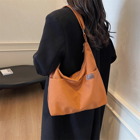 Borsa Hobo In Nylon Grande Capacità Impermeabile Tracolla Regolabile Casual Spalla Tote Donna Viaggio Versatile