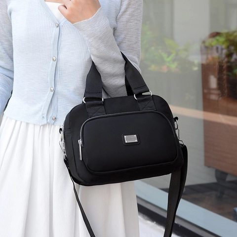 Umhängetasche Wasserdichtes Nylon Große Kapazität Handtasche Lässige Schultertasche Multi Tasche Für Damen Street Trend