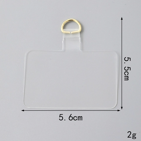 Attache De Cordon De Téléphone Universelle Patch De Connexion TPU PVC Avec Anneau En D Métallique Anti-Perte