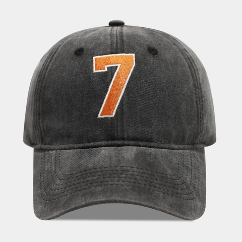 Vintage Baseballkappe Aus Gewaschener Baumwolle Mit Zahlenstickerei Retro Verstellbarer Sport Sonnenhut Für Damen Herren