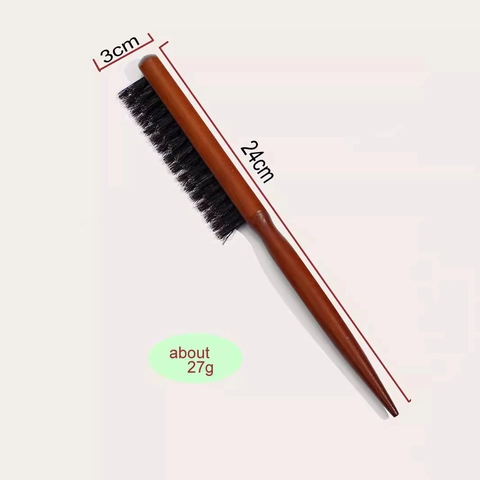 Spazzola Per Cotonare Professionale In Setole Di Cinghiale A Più File Pettine Per Acconciature Con Manico In Legno O Plastica A Coda