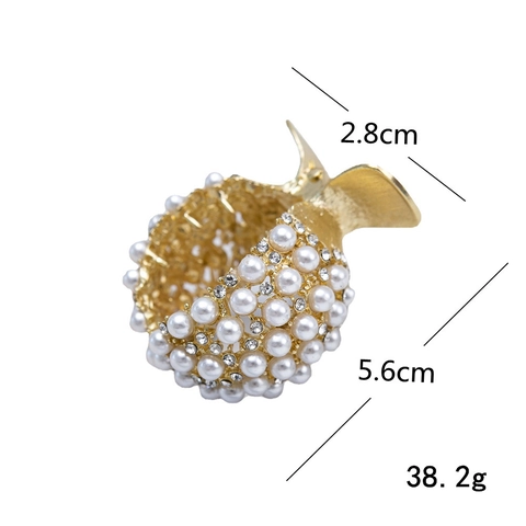 Elegante Metall-Haarklammer Mit Kunstperle Und Strass Fixierung Für Hohen Pferdeschwanz Rutschfeste Haarspange Für Damen