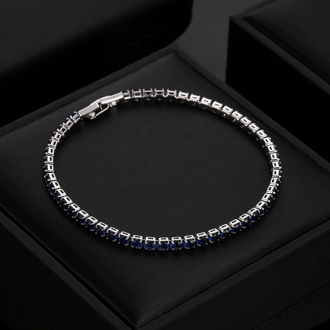 Elegante Bracciale Tennis Da Donna Rame Zirconia Catena A Artiglio Gioielli Moda Minimalista Anniversario Regalo Quotidiano