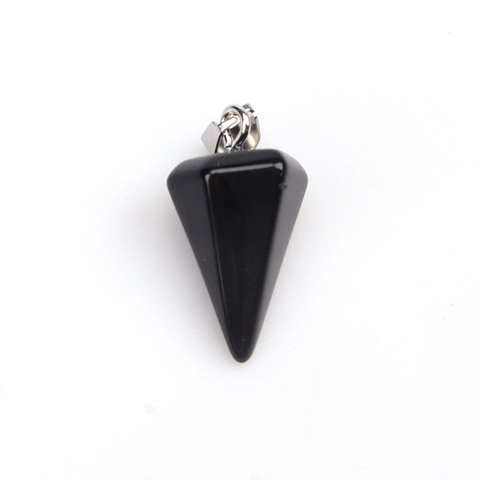 Hexagonal Kegel Pendel Anhänger Naturstein Und Legierung Punkt Heilung Reiki Schmuckherstellung Zubehör DIY Handwerk