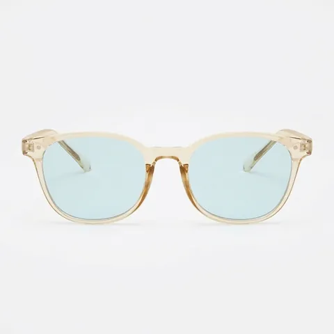 Trendige Kleine Sonnenbrille Für Damen Herren UV400 Schutz Mode Streetwear Harzrahmen AC Linsen Metallnieten Brillen