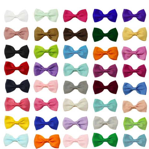 Grosgrain Ribbon Bow Hair Clips Solid Color Swallowtail Handmade Hairpin For Baby Girls Children Toddlers