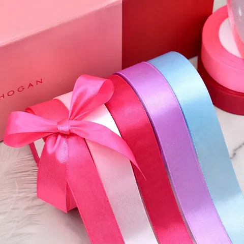Satin Ribbon Polyester High Gloss DIY Craft Gift Wrapping Wedding Christmas Party Decoration Multi Color