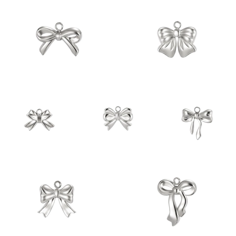 Dijes De Lazo De Acero Inoxidable Colgantes Accesorios Para Hacer Joyas DIY Para Pendientes Collares