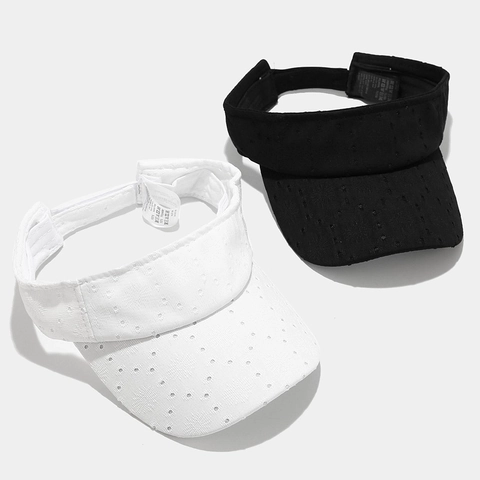 Visiera Parasole Cappello Mesh Perforato Traspirante Regolabile Berretto Sportivo Vuoto Per Tennis Corsa Golf Protezione Solare