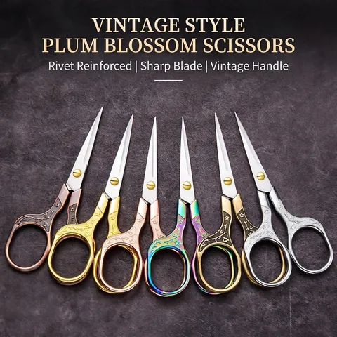 Vintage Crane Stork Embroidery Scissors 420 Stainless Steel Pointed Sharp Sewing Shears For Needlework Arts Crafts